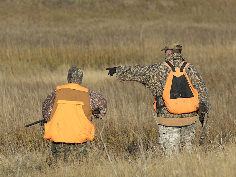 Father and son hunting