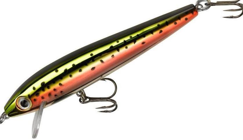Rebel Tracdown Minnow trout lure.