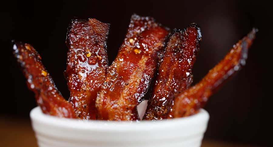 beer-candied bacon