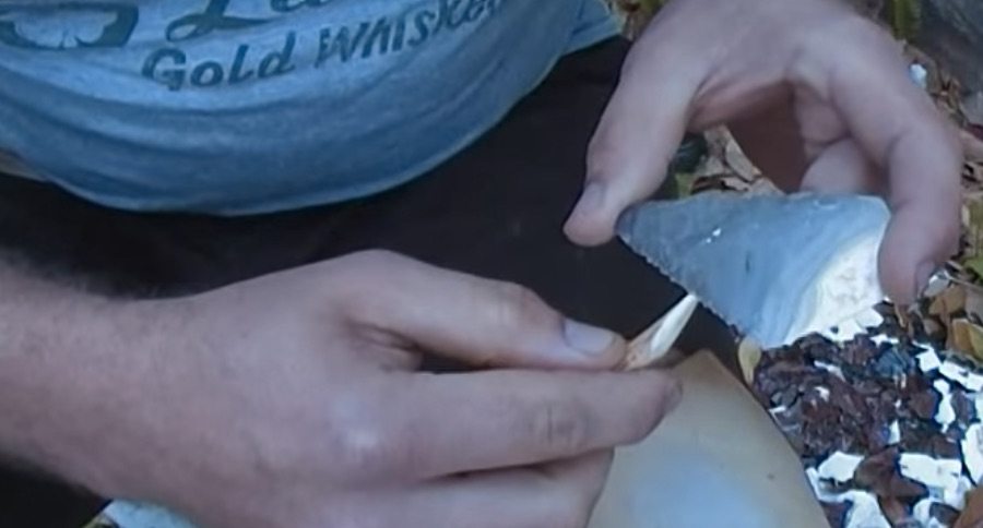 how to sharpen stone arrowheads