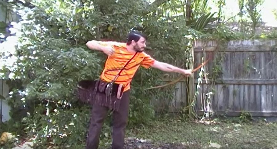 primitive archery selfbow demonstration