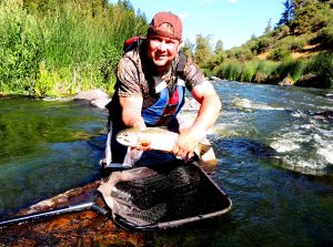 The author felt this Upper Klamath fish bite so very lightly and set the hook just in time.