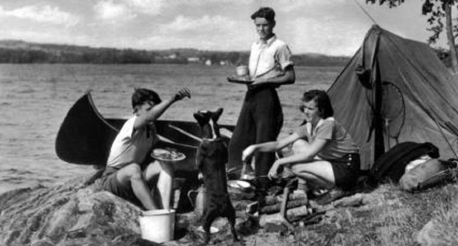 vintage family camping photos