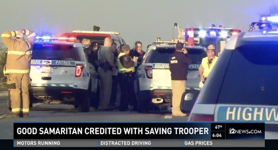 BREAKING: Armed Good Samaritan Kills Man Beating Wounded Arizona State Trooper