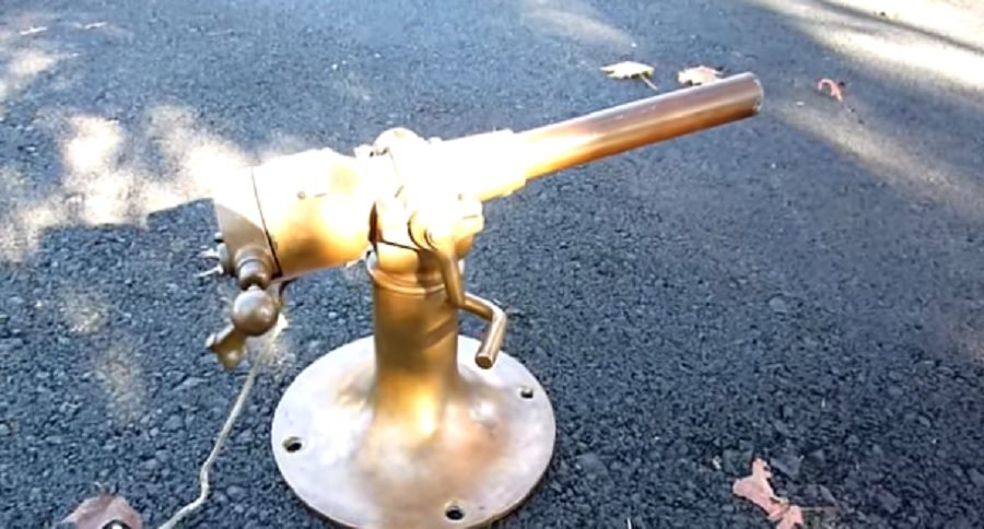 antique yacht cannon