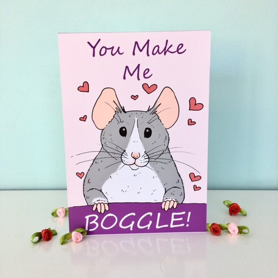 Funny rat valentine's day card