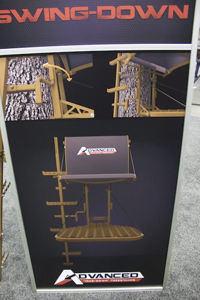 ata show advanced takedown treestand swing-down