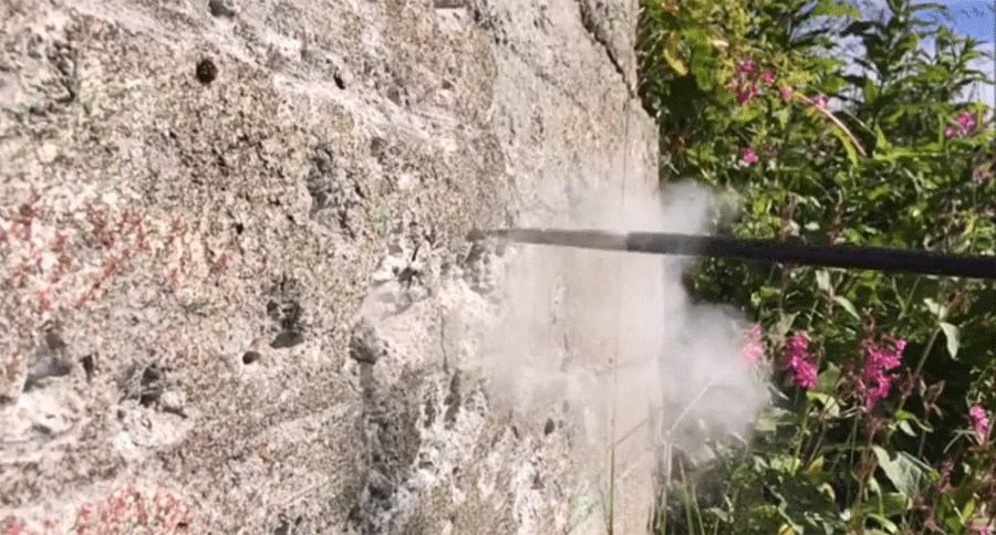 against concrete