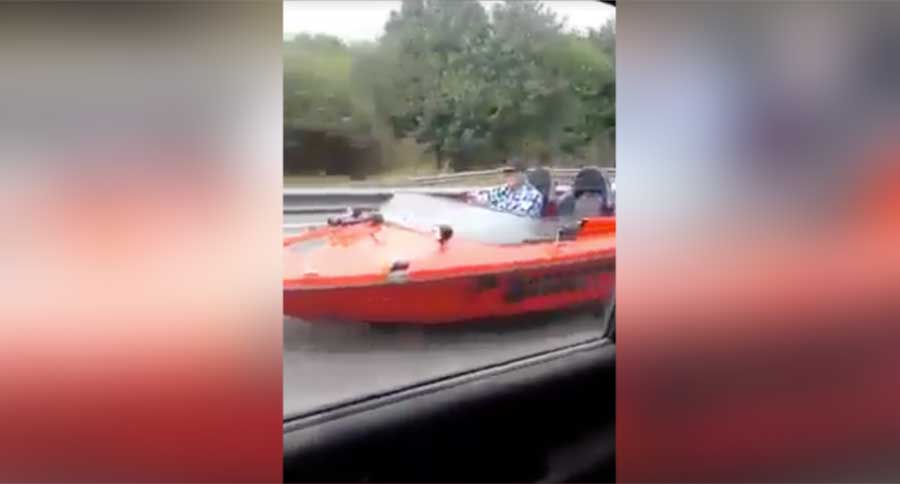 boat speeding on highway