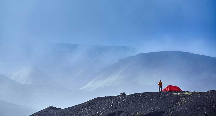landscape camping iceland