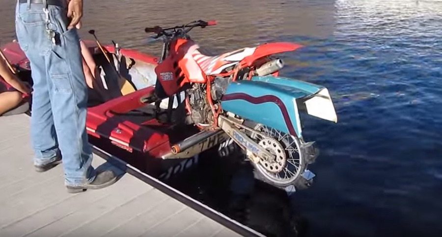 motorcycle powered boat