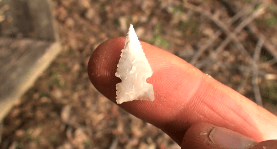 tiny stone arrowheads