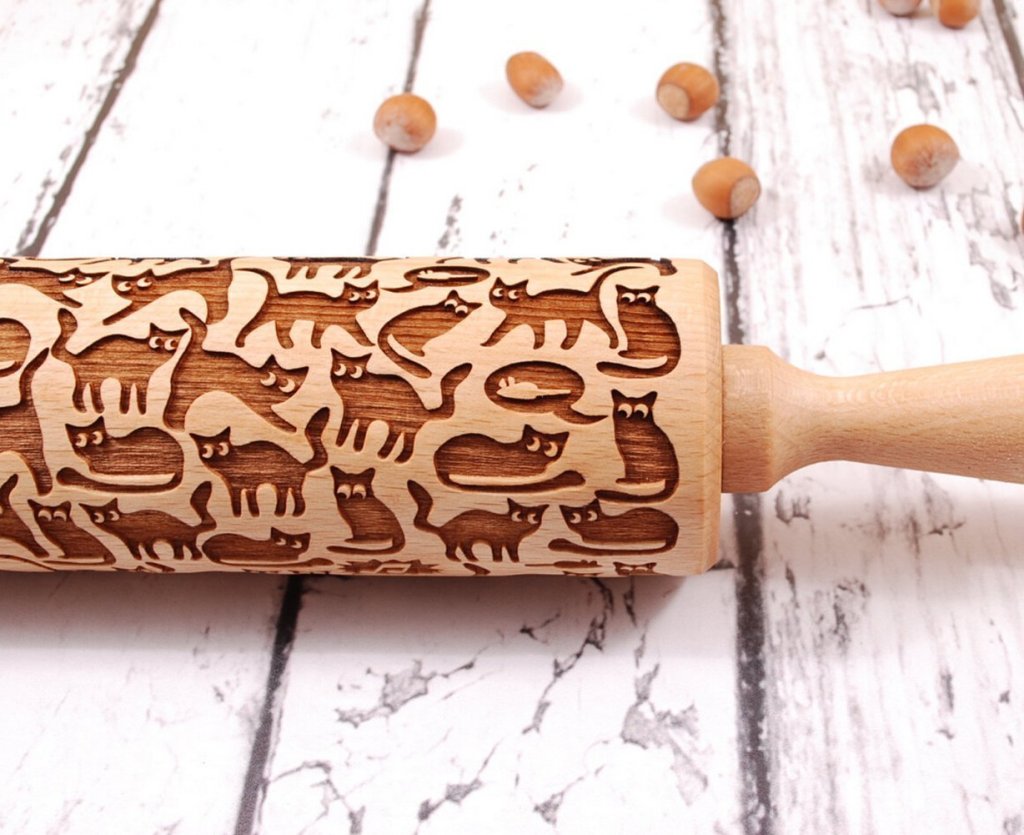 cat rolling pin