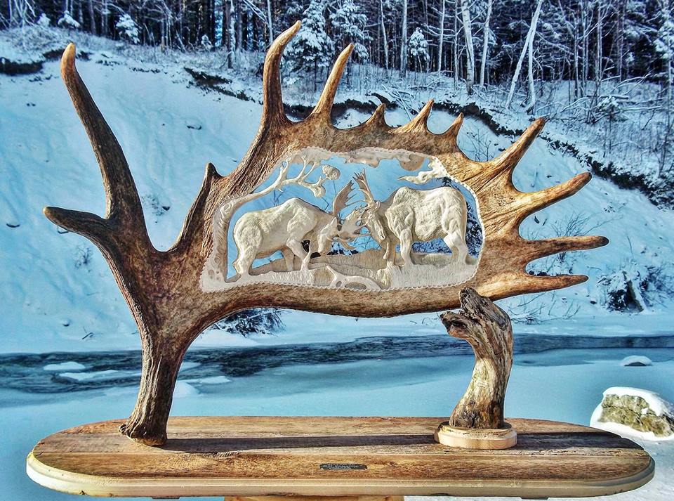 moose antler carving