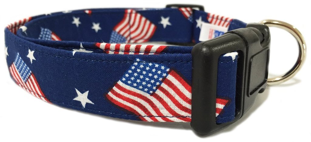 patriotic american flag dog collar