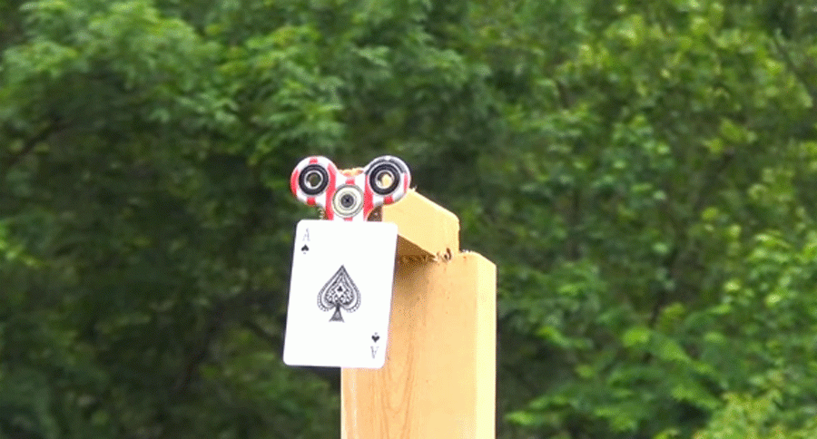 fidget spinner trick shot