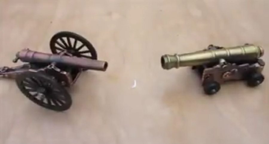 real cannon from a toy