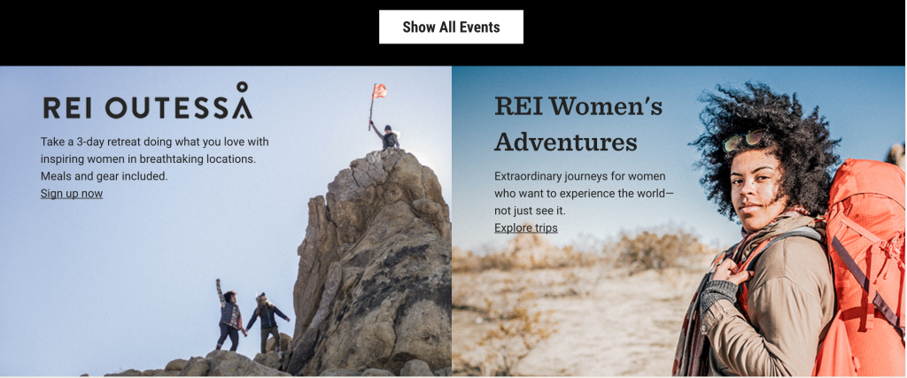 REI women outdoors