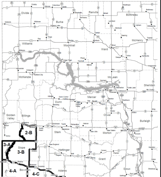 North Dakota Pronghorn Boundaries