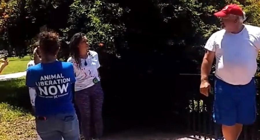 animal rights protesters harass families