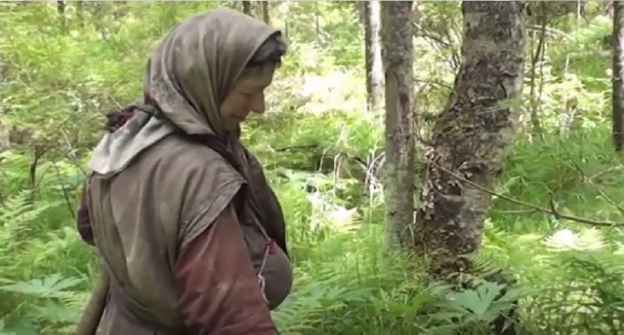 woman hermit in russia