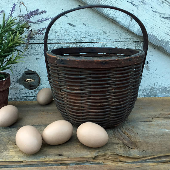 vintage egg basket