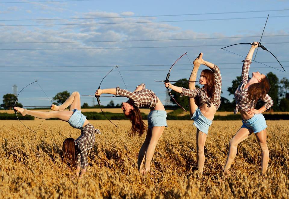 handstand archery shot