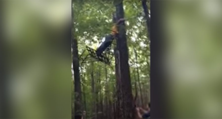 hanging a treestand fail
