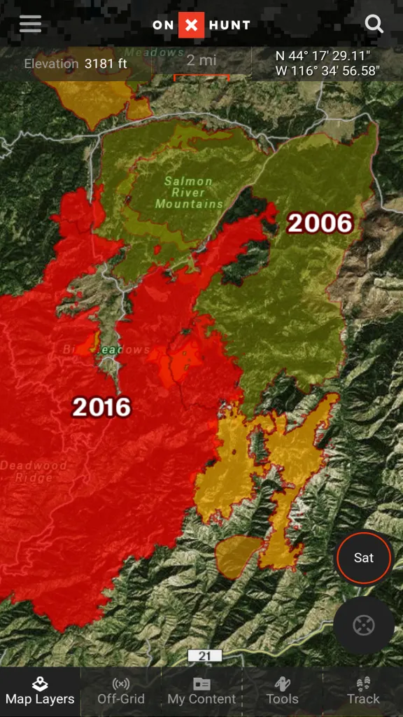 wildfire layer onx hunt