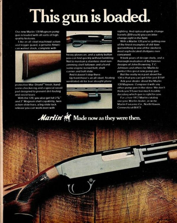1972 MARLIN 120 Magnum Pump Shotgun