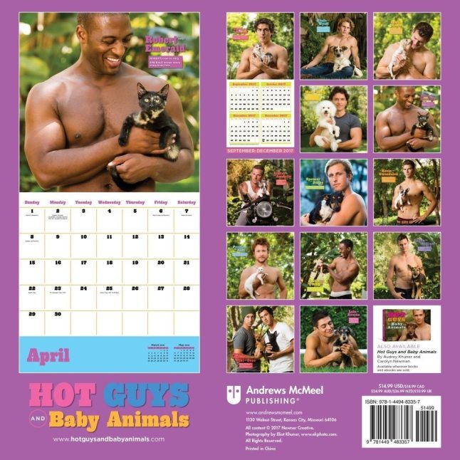 hot guys and baby animals