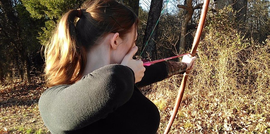 over shoulder longbow