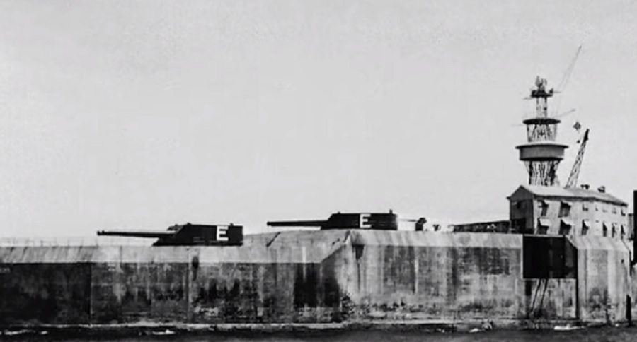 concrete battleship named fort drum
