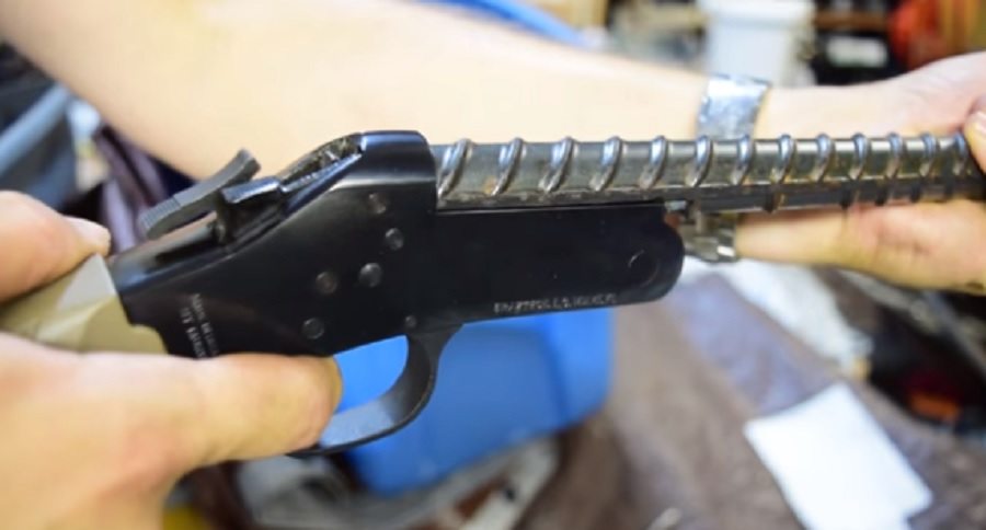 gun barrel made from rebar