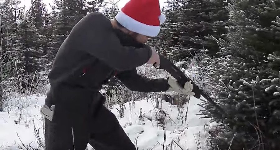 Christmas Tree Hunting With A Shotgun- Merry Christmas From Canada