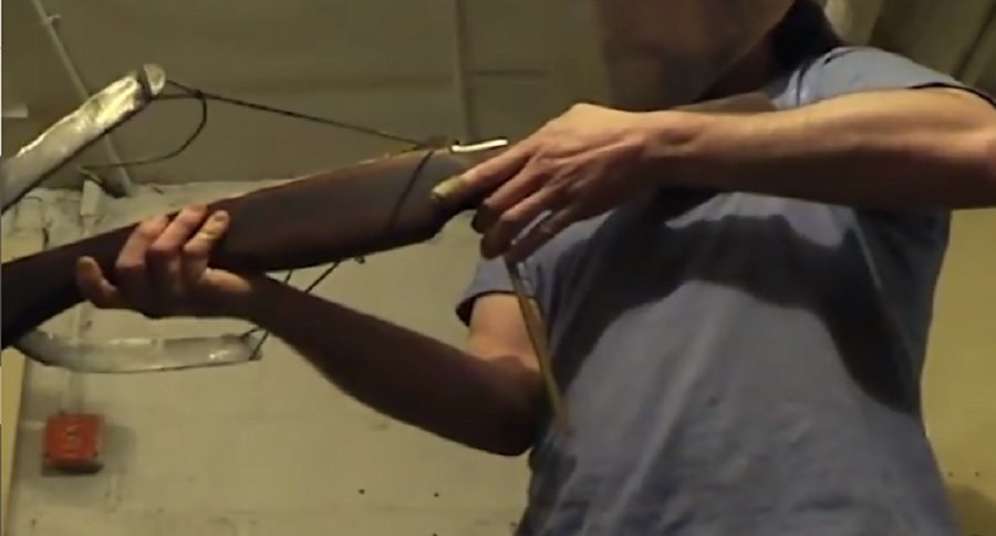 make a crossbow from garbage