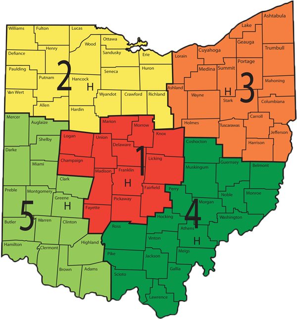 odnr canine region map district hunting k9 dog