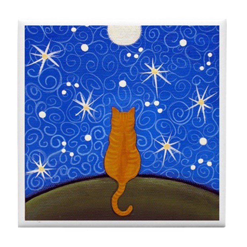 orange cat coaster