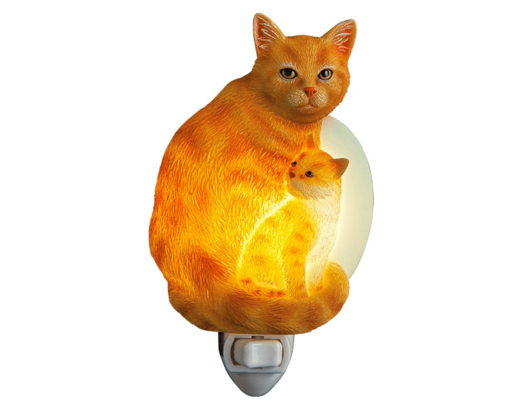 orange cat night light