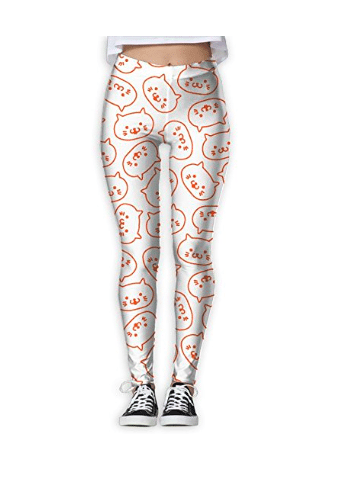 orange cat leggings