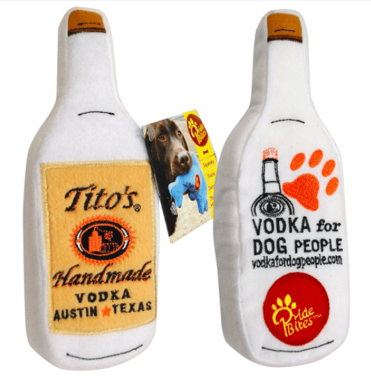tito's vodka dog toy
