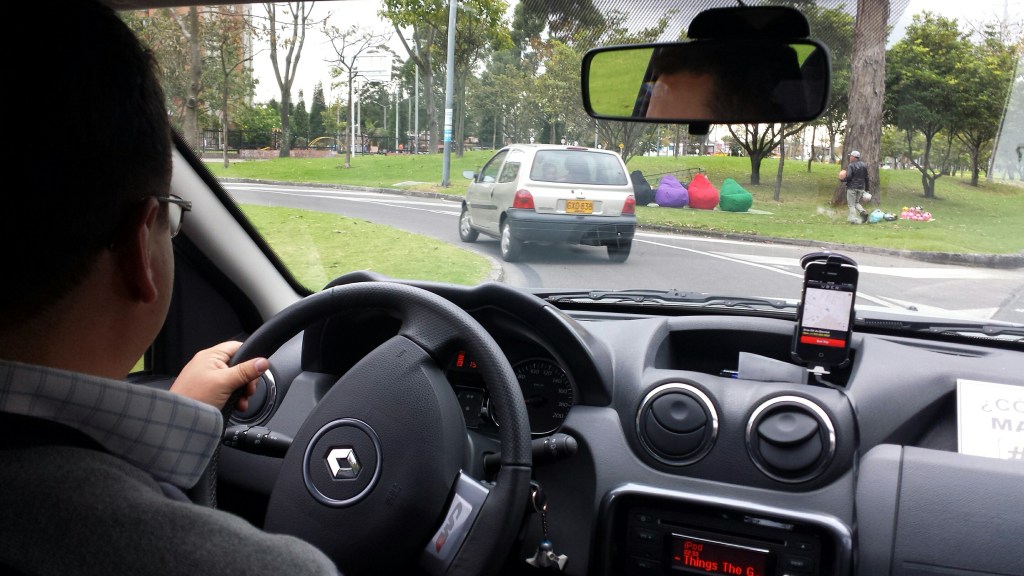 By Alexander Torrenegra from Secaucus, NJ (New York Metro), United States - On my first @Uber ride in Bogota heading to a Startup Weekend. Priceless easiness and safety. I love disruptive innovation., CC BY 2.0, https://commons.wikimedia.org/w/index.php?curid=37982760