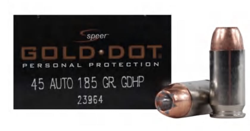 Best 45 ACP Ammo For Self Defense speer gold dot