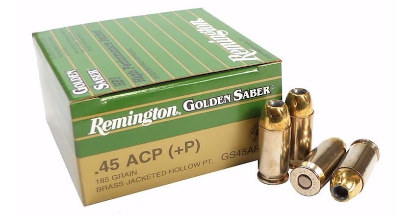 Best 45 ACP Ammo For Self Defense winchester remington golden saber