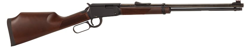 Henry Varmint Express lever action rifle on white background