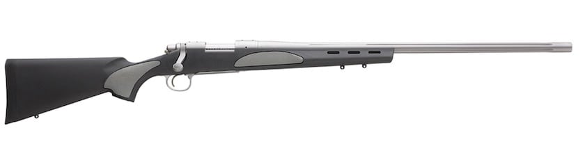 Remington 700 varmint rifle on white background