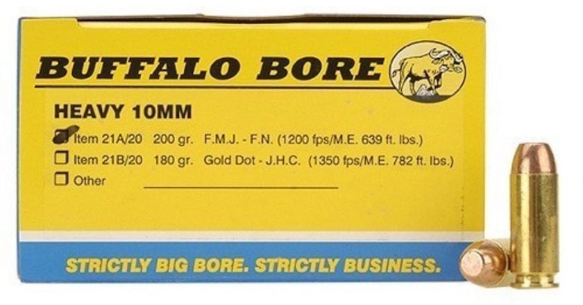 Here's The Best 10mm Auto Ammo For Self-Defense 200gr buffalo bore