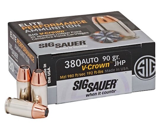 Best .380 acp Ammo for Self-Defense hornady sig sauer