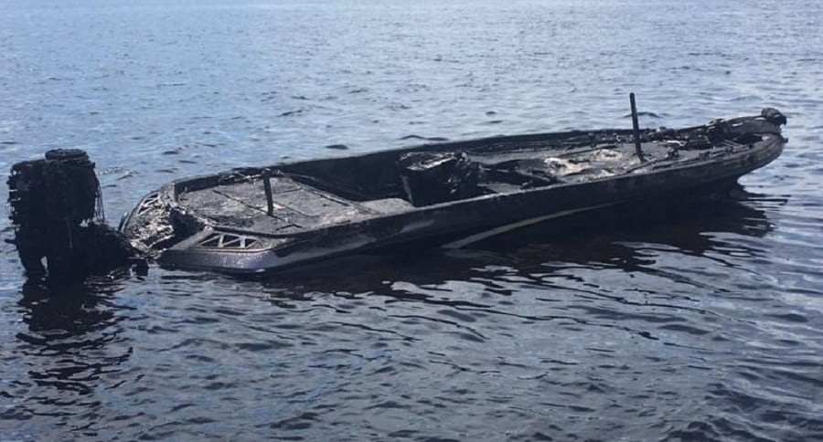 Flaming Bass Boat