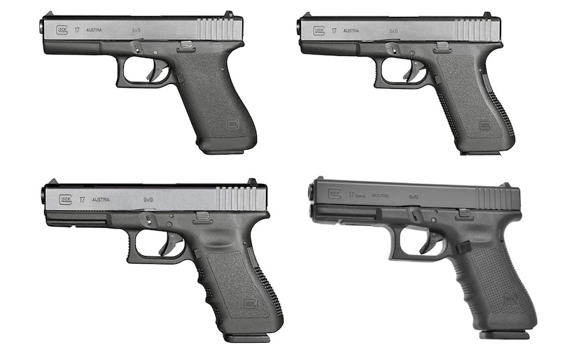 difference between glock pistols gen 1 2 3 4